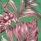 1 Yard Cotton Poplin Print – Kelly Green and Purple Floral Fabric